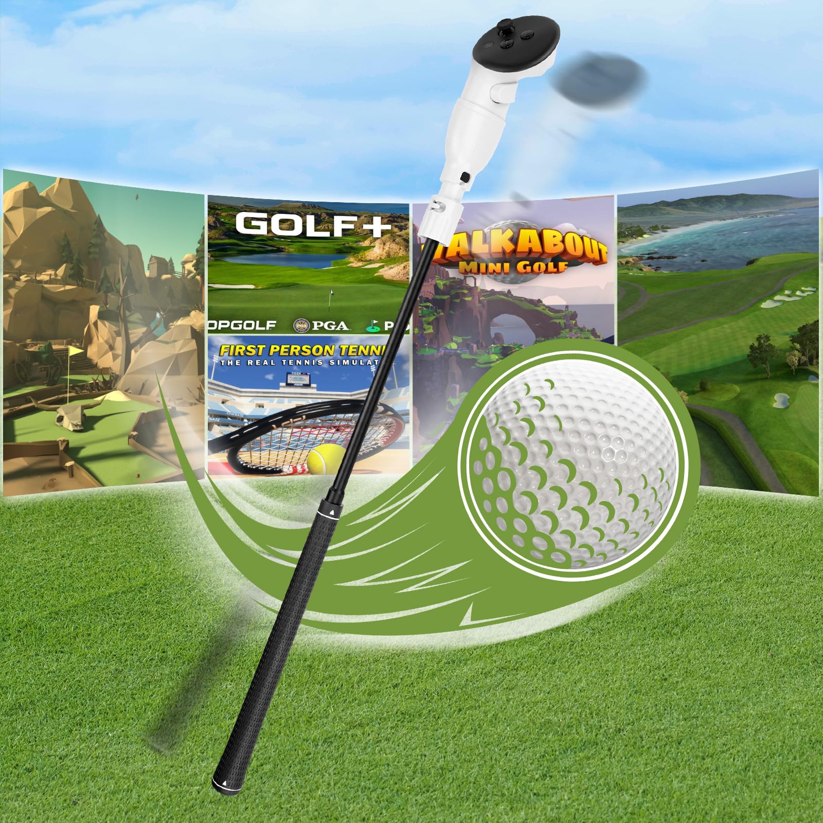Amazon.com: Geekria VR Golf Club Handle Accessory Compatible with